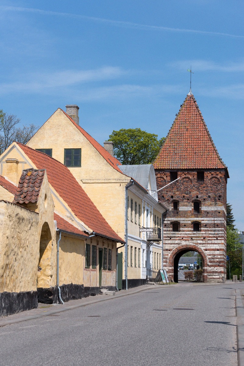 Mølleporten, one of the few surviving medieval town gates in Denmark. The medieval town gate Mølleporten in Stege